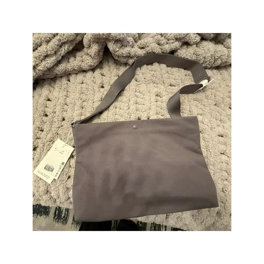 NEW COS Gray Canvas Crossbody Bag